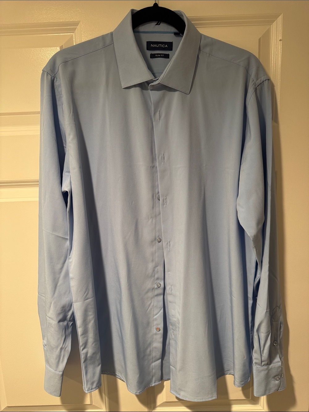 Nautica Pale Blue Men's Long-Sleeve Dress Shirt